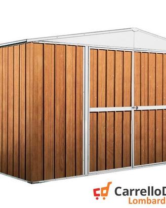 Box in lamiera di Acciaio 360x260cm fin legno