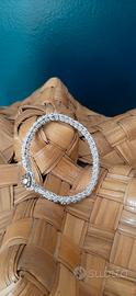 Bracciale grigio perla uncinetto