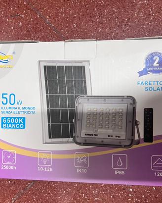 Faretto a panello solare