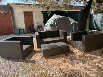 Set giardino in midollino made in Italy