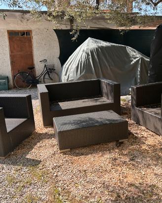 Set giardino in midollino made in Italy