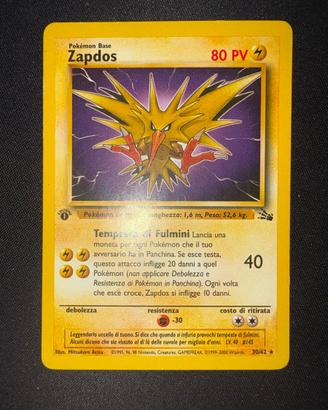 Zapdos Prima Edizione Fossil 30/62