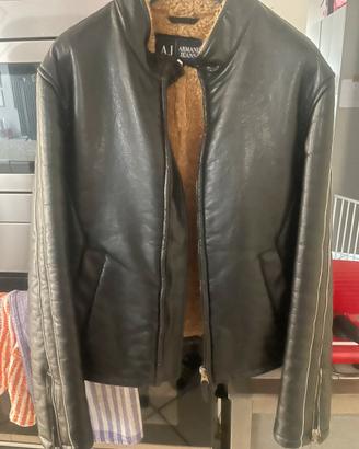 Giubbotto in pelle Armani jeans originale