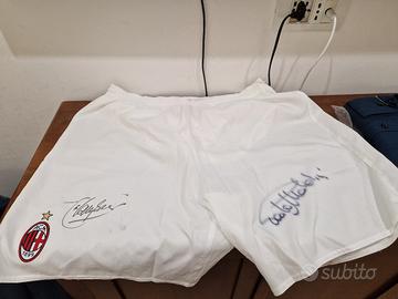 pantaloncino milan autografato da baresi e maldini