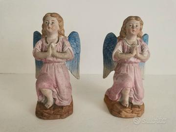 2 statuine angelo in ceramica