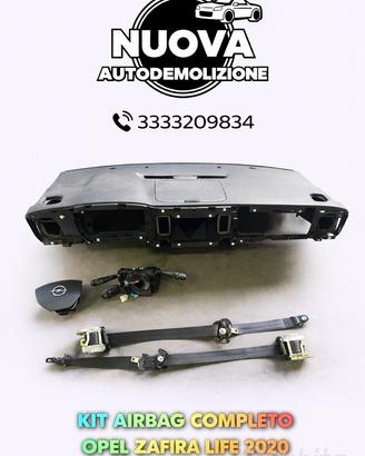 Kit airbag completo opel zafira life 2020