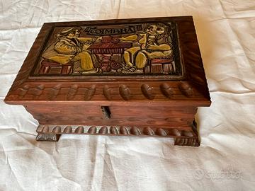 Scatola legno porta oggetti