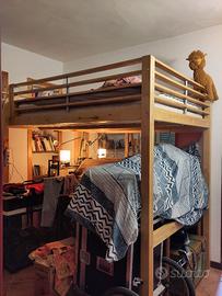 letto a soppalco legno massello ikea