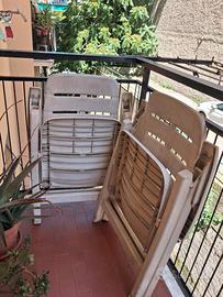 Coppia Sdraio da Giardino / Balcone Vintage