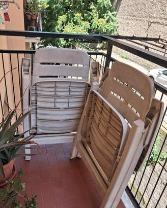 Coppia Sdraio da Giardino / Balcone Vintage