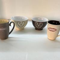 Shabby Chic set 2 tazze + 2 scodelle