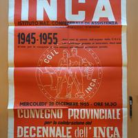 inca cgil Manifesto 1955 decennale Modena 100×70