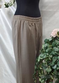 Pantaloni donna eleganti beige vita comoda
