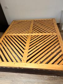 Rete matrimoniale ortopedica in legno massello