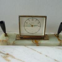 Orologio sveglia da scrivania base onice Blessing