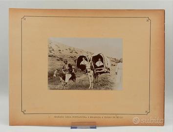 Foto Antica Di Portantina A Bilancia A Dosso Di..