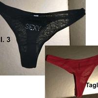 Slip Perizomi 2 pezzi  Rosso e Nero