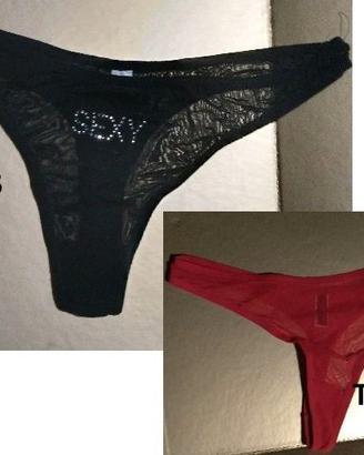 Slip Perizomi 2 pezzi  Rosso e Nero