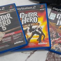 Lotto giochi ps2 3 Guitar Hero + chitarra TARANTO 