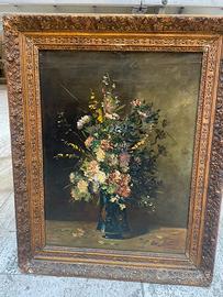 Olio su tela scuola francese gine 800 firmato