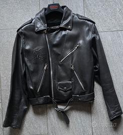 giubbetto nero vera pelle americano Safe 3