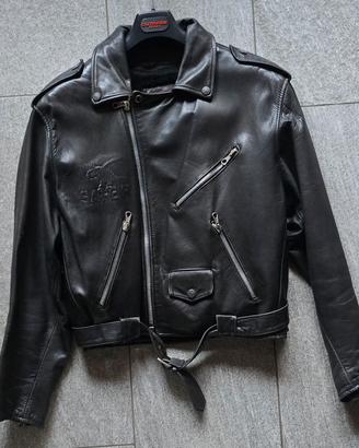 giubbetto nero vera pelle americano Safe 3