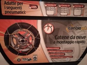Catene neve mai usate cerchi 14" 15" e 16”