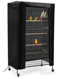 gabbia per uccelli con basamento a rotelle