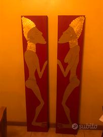 Coppia di quadri etnici