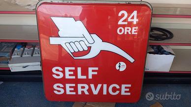 Insegna Luminosa Self-Service Esso