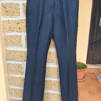 Pantaloni lino blu donna Class