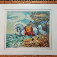 Giovan Francesco Gonzaga, serigrafia con cavallo