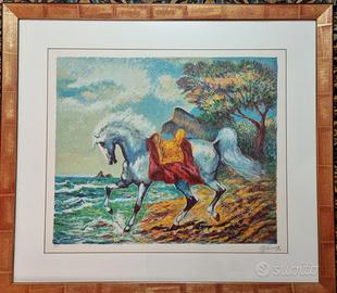 Giovan Francesco Gonzaga, serigrafia con cavallo