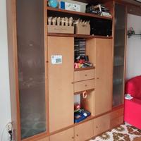 Mobile da salotto e mensola in vetro