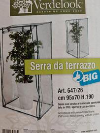 Lotto 2 serre 190cm  + telo ricambio + vasi