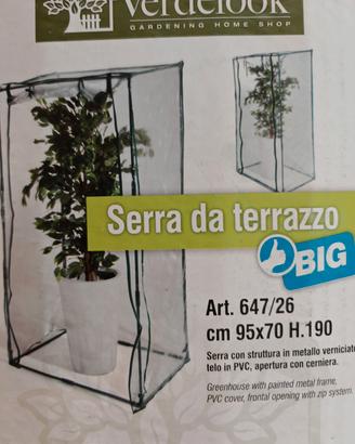 Lotto 2 serre 190cm  + telo ricambio + vasi