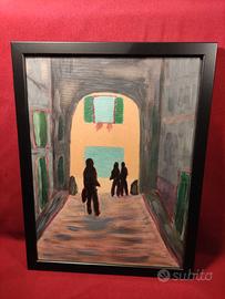 QUADRO OLIO SU TAVOLA “SCORCIO DI BOLOGNA”