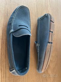 Mocassini uomo vera pelle scamosciata 42
