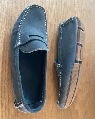 Mocassini uomo vera pelle scamosciata 42