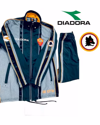 ✅🟡🔴TUTA AS ROMA DIADORA VINTAGE 1997 1998 RARA