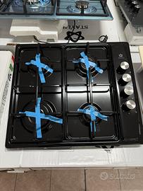 Piano cottura 4fuochi nero nuovo garantito