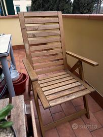 La sedia pieghevole