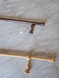 2 bastoni x tende in legno mis. 200cm