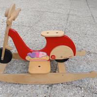 dondolo moto legno