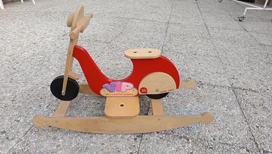dondolo moto legno