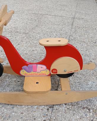 dondolo moto legno