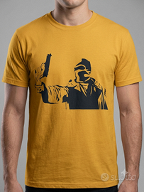T-Shirt Uomo Gialla Grafica Stylized Rebel S/M