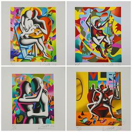 Serigrafie Mark Kostabi con 38 passaggi di colore