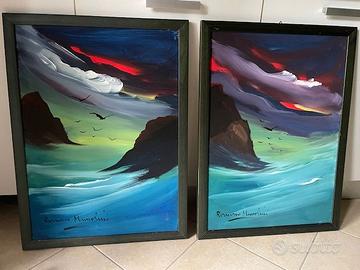 Coppia di quadri di Romano Mussolini – Marine