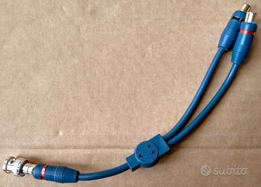RCA 1x maschio a 2x femmina + adattatore BNC/RCA